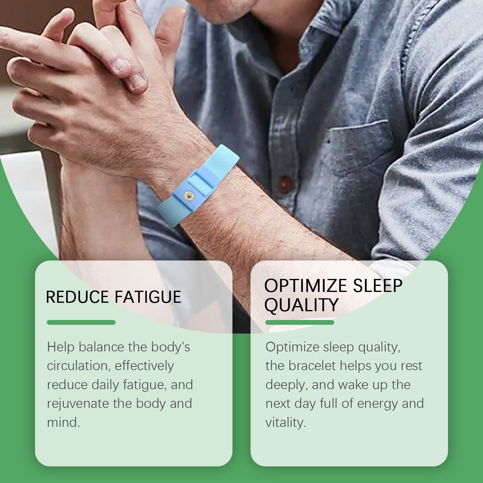 Brazalete para el cuidado corporal, delicada decoración para hombres y mujeres