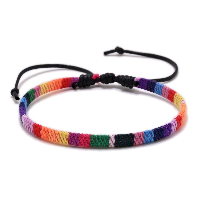 Rainbow Color Ethnic Style Bracelet Anklet Accessories