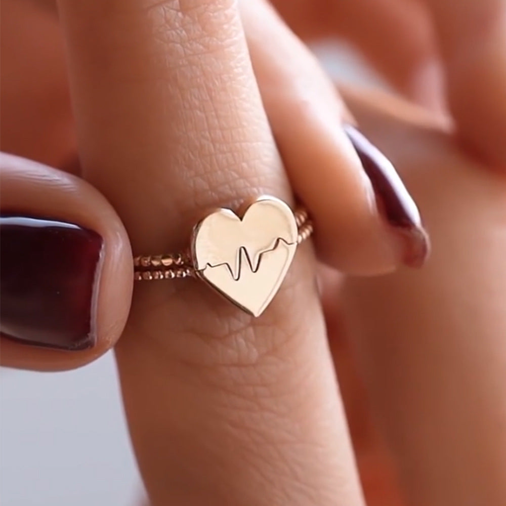 Vielseitiger Fashion-Ring für Liebespaare zum Zusammenfügen
