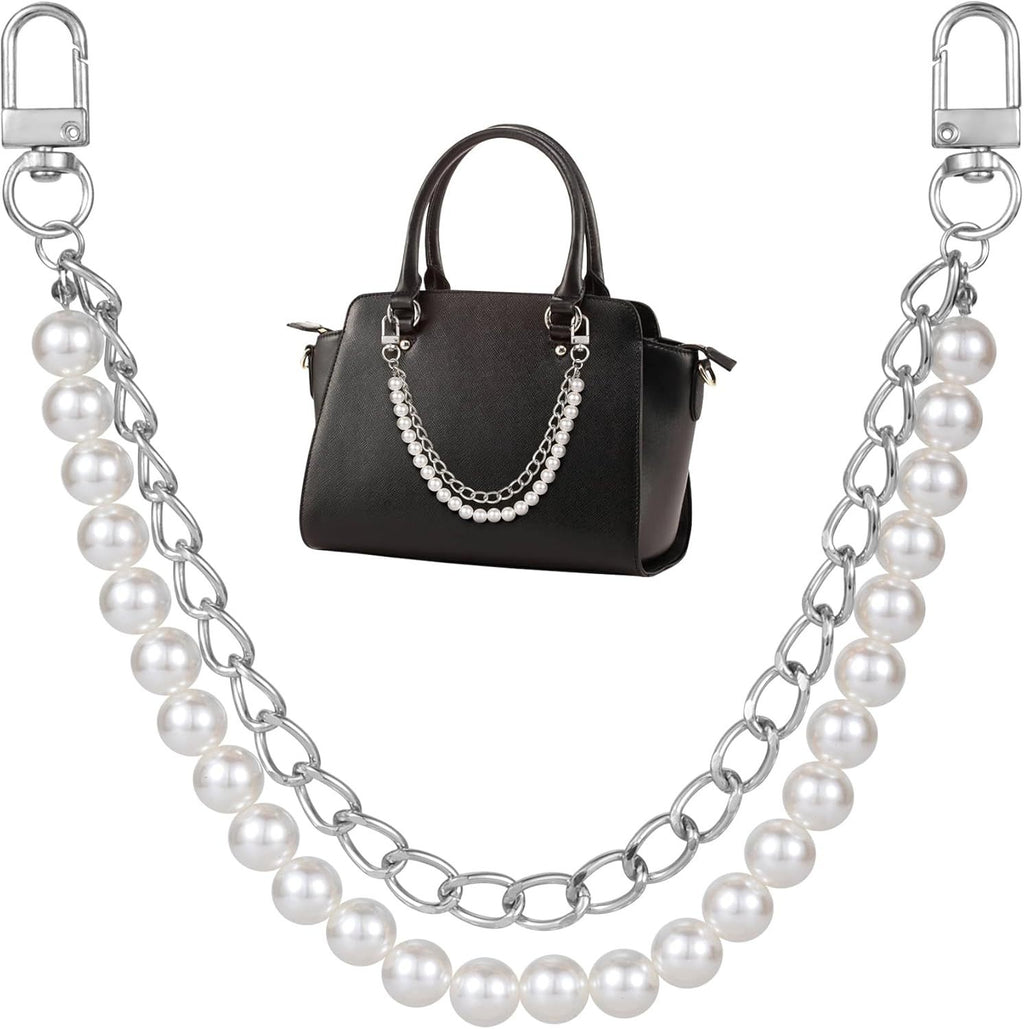 Cordón antipérdida para teléfono móvil, vaso de agua, cadena doble de perlas portátil, cadena decorativa para bolso
