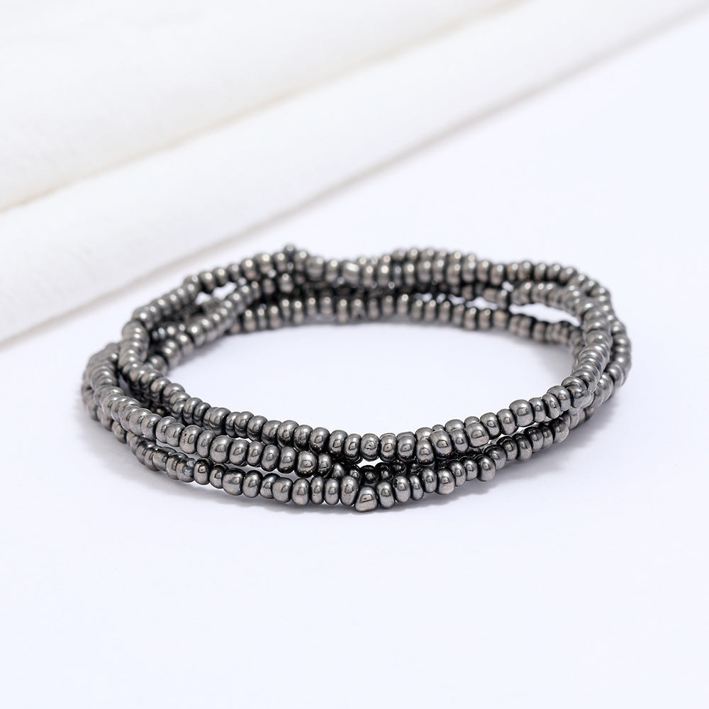 Women's Colorful Beaded Elastic Waist Chain