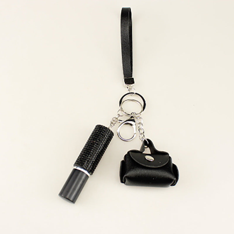 Llavero Pulverizador de Perfume Vacío de 5 ml con Monedero de Diamantes
