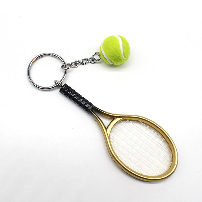 Llavero Creativo de Plástico con Forma de Raqueta de Tenis