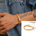 Brazalete metálico para hombre, estilo hip hop, personalidad, abertura brillante, irregular