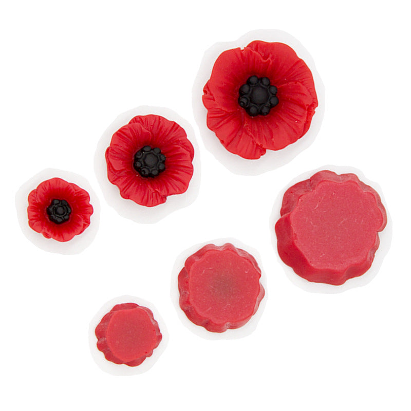 Mohnblumen-Brosche aus Harz, Antikriegs-Gedenkschmuck