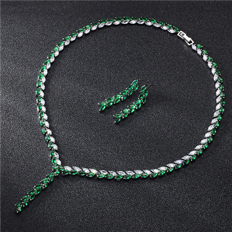 Braut Hochzeit Ohrringe Schmuck-Set Schmuck-Set