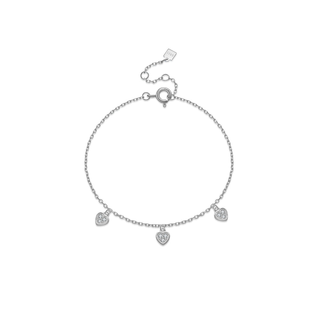Silbernes Liebesanhängerarmband für Frauen