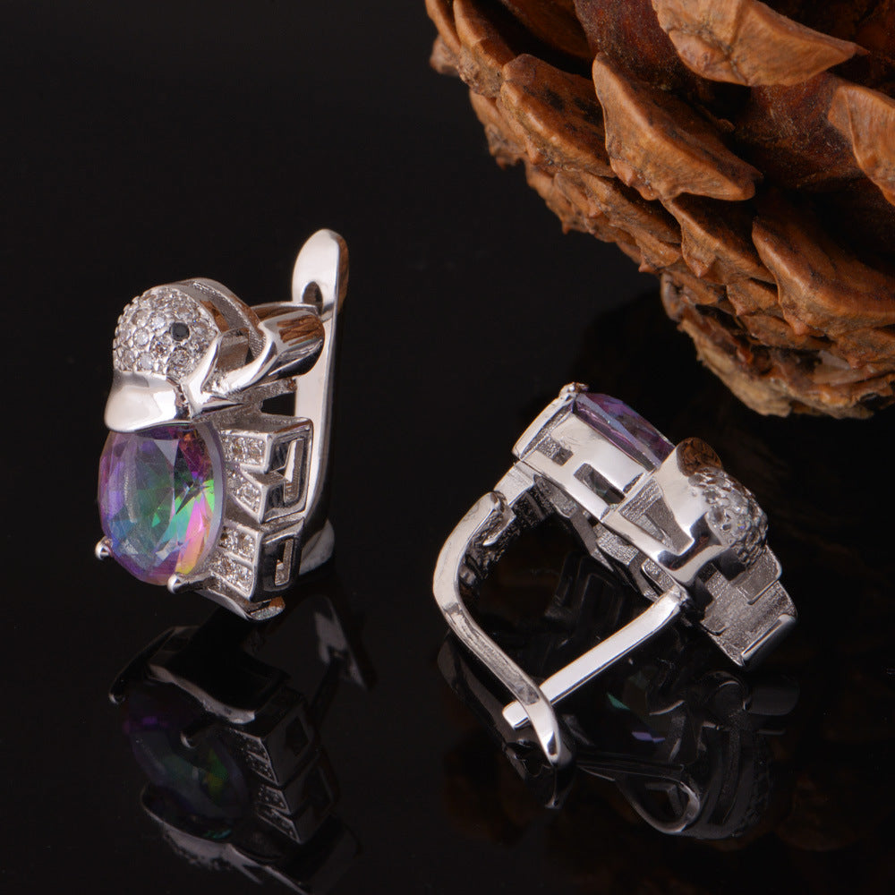 Elefant Edelstein-Set Bunter Schmuck