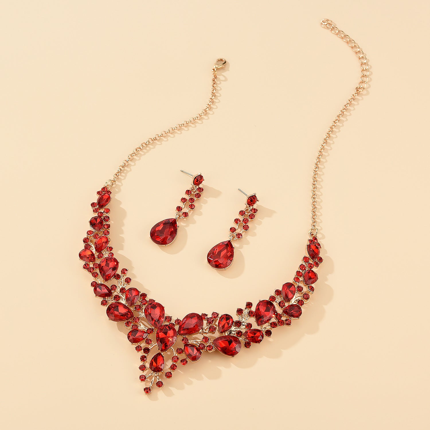 Luxuriöses Kristall-Brautschmuck-Set