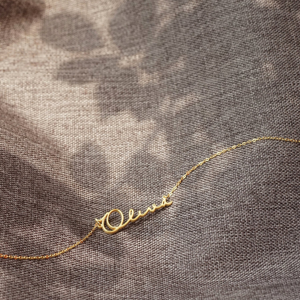 Women's Personalized Name 18k Gold Necklace
