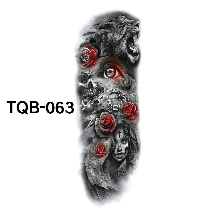 Pegatina de tatuaje impermeable de brazo completo