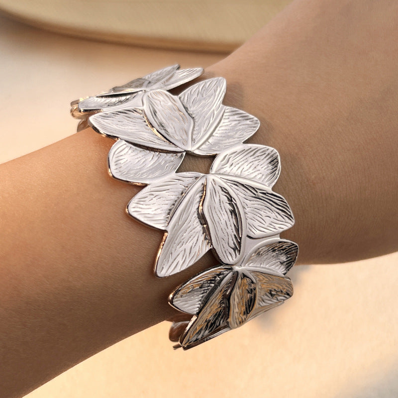 Women's Stainless Steel Open Hydraulic Bracelet