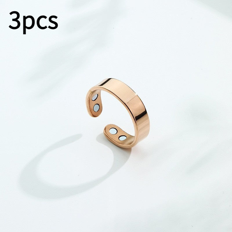 Anillo Antirronquidos Detener Ronquidos Ayuda Respiratoria Acupresión Tratamiento Antirronquidos Terapia Magnética Anillo de Dedo Saludable Joyería
