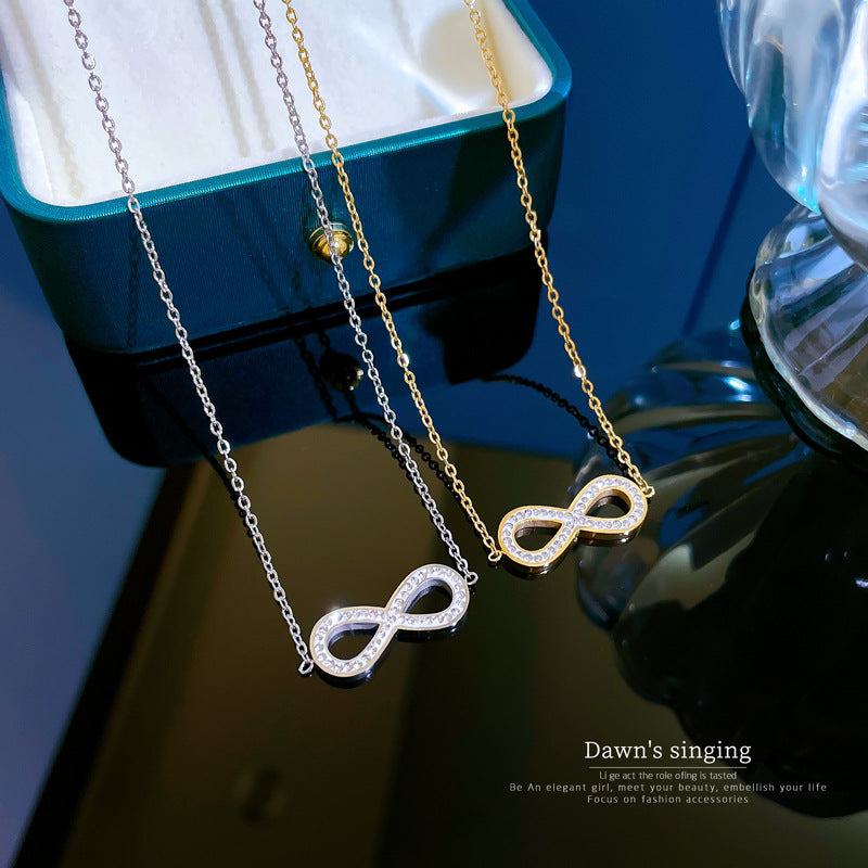 Schleifenaugen Minimalistische Ofen-Echtgoldkette für Damen