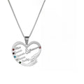 Stainless Steel English Alphabet Heart Set Zircon Pendant Personality Diy Name Necklace