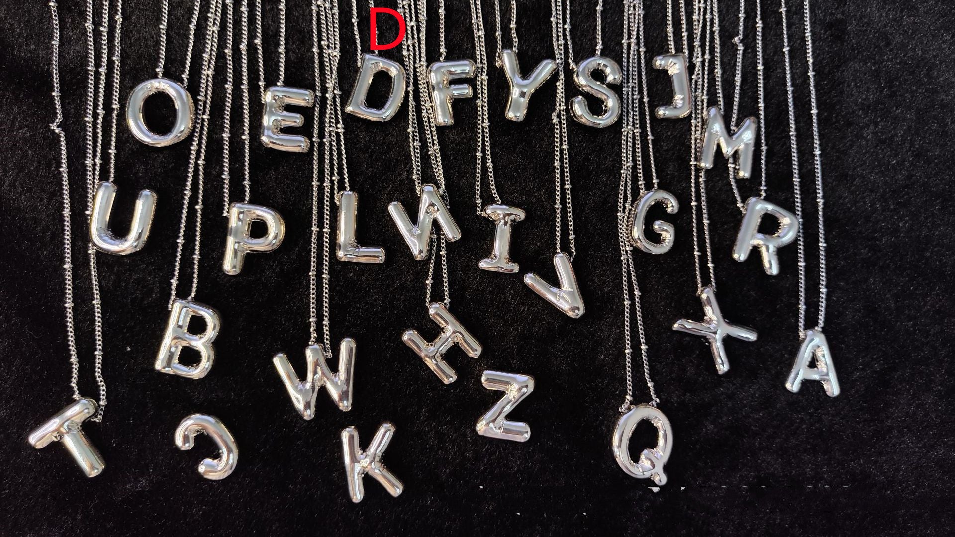 Glossy Letters Copper Pendant Necklace