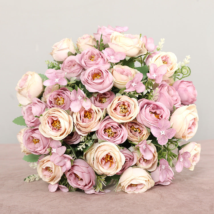 Hochzeitsführer-Layout-Simulation 5 Zinken 10 Rosen