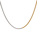 Titanium Steel Furnace Vacuum Plating 18k Real Gold Clavicle Chain