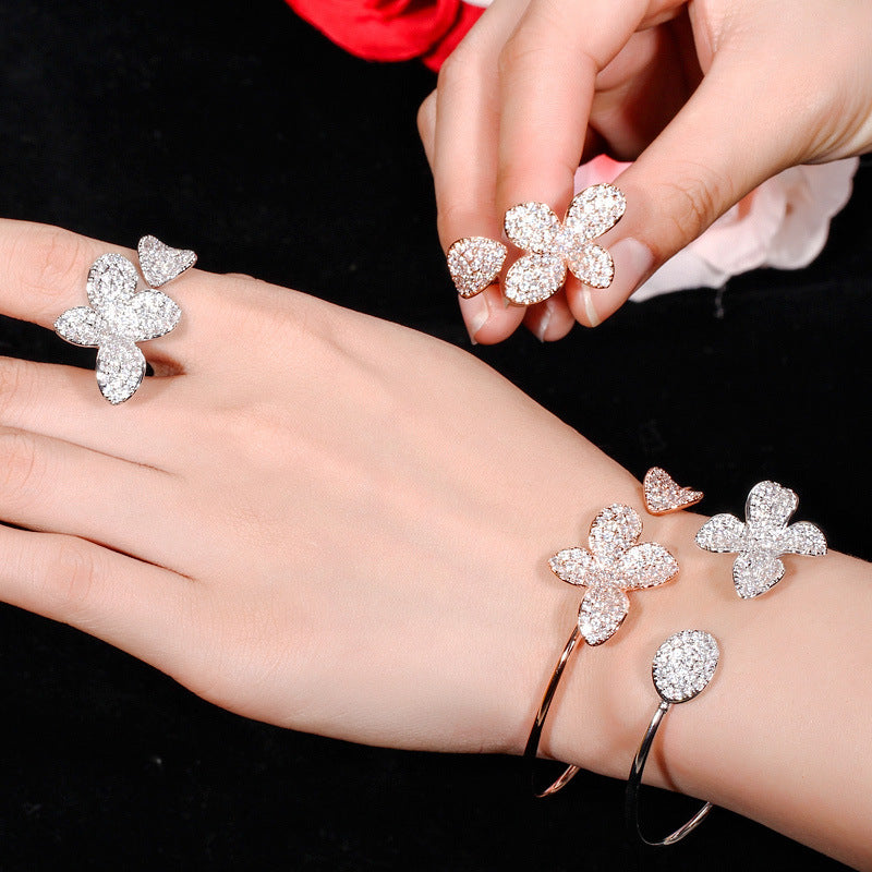 Kreatives, verstellbares zweiteiliges Armband und Ring