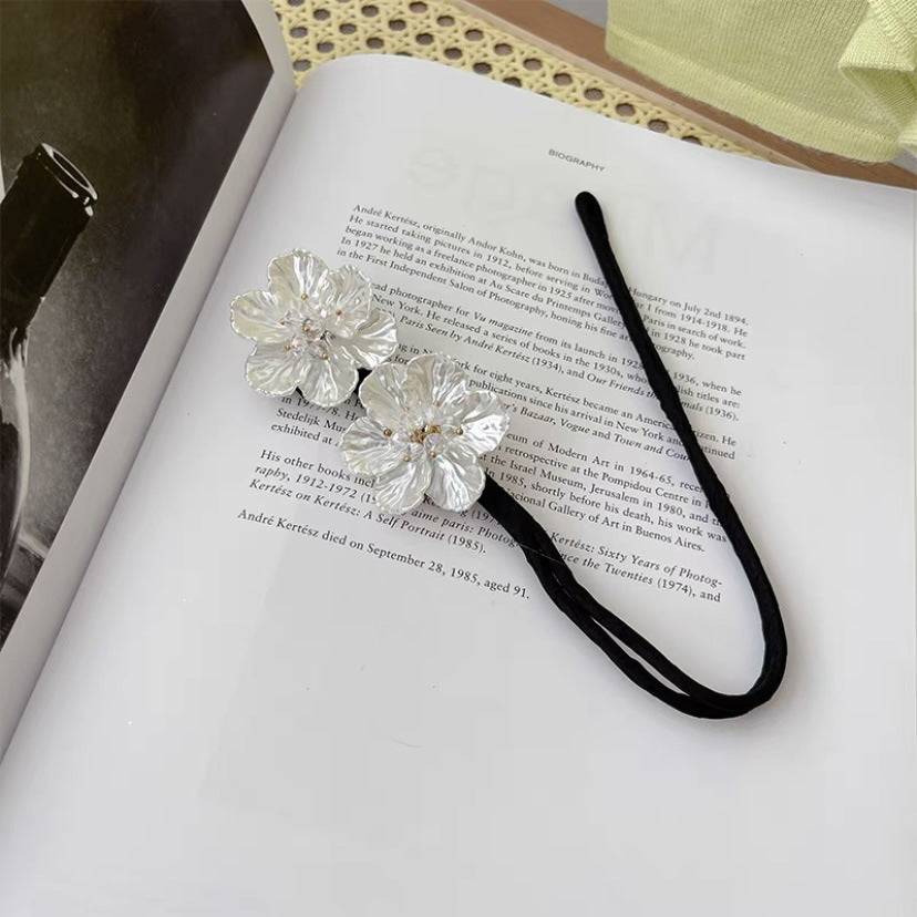 Conjunto de pelo de cristal con perlas y flores de Xiaoxiangfeng