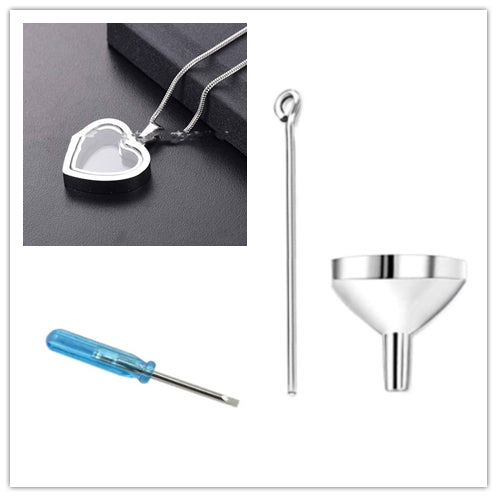 Stainless Steel Ornament Heart-shaped Cinerary Casket Pendant