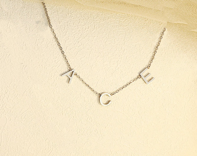 Stainless Steel Alphabet Name Necklace