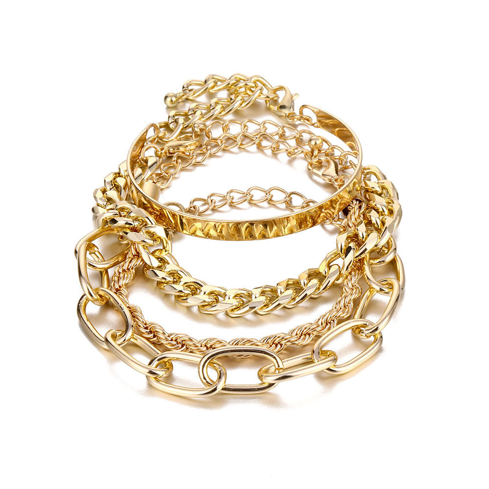 Modisches Hip-Hop-Kubanisches Armband-Set