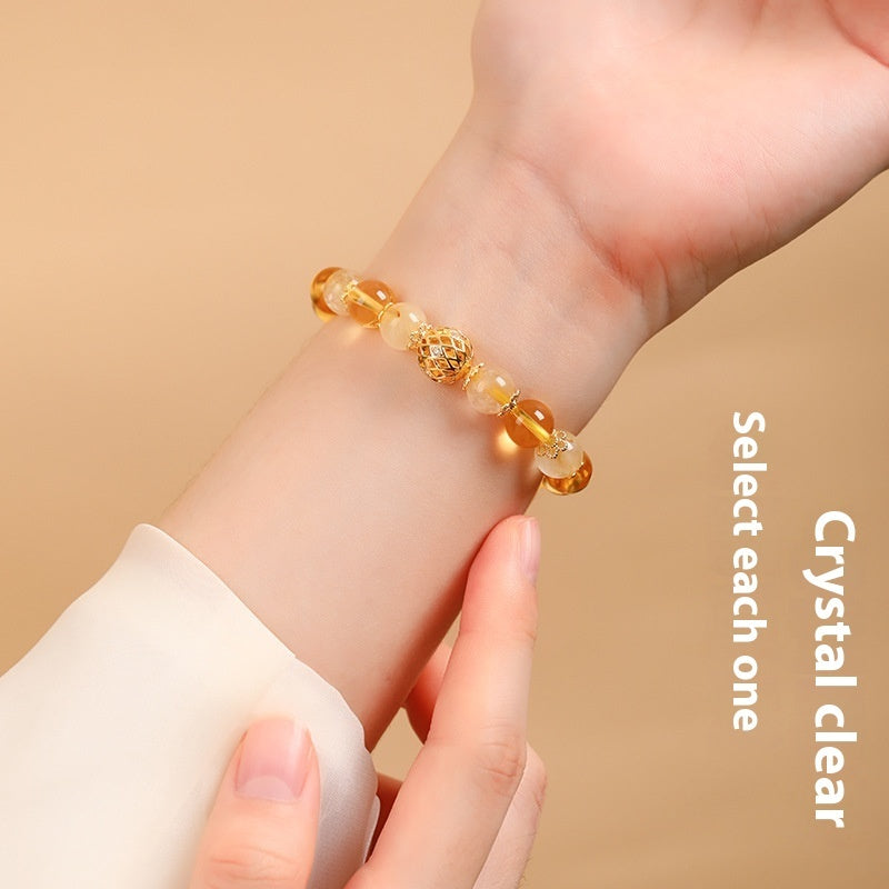 Putuo Mountain Natural Citrine Bracelet Gift For Ladies