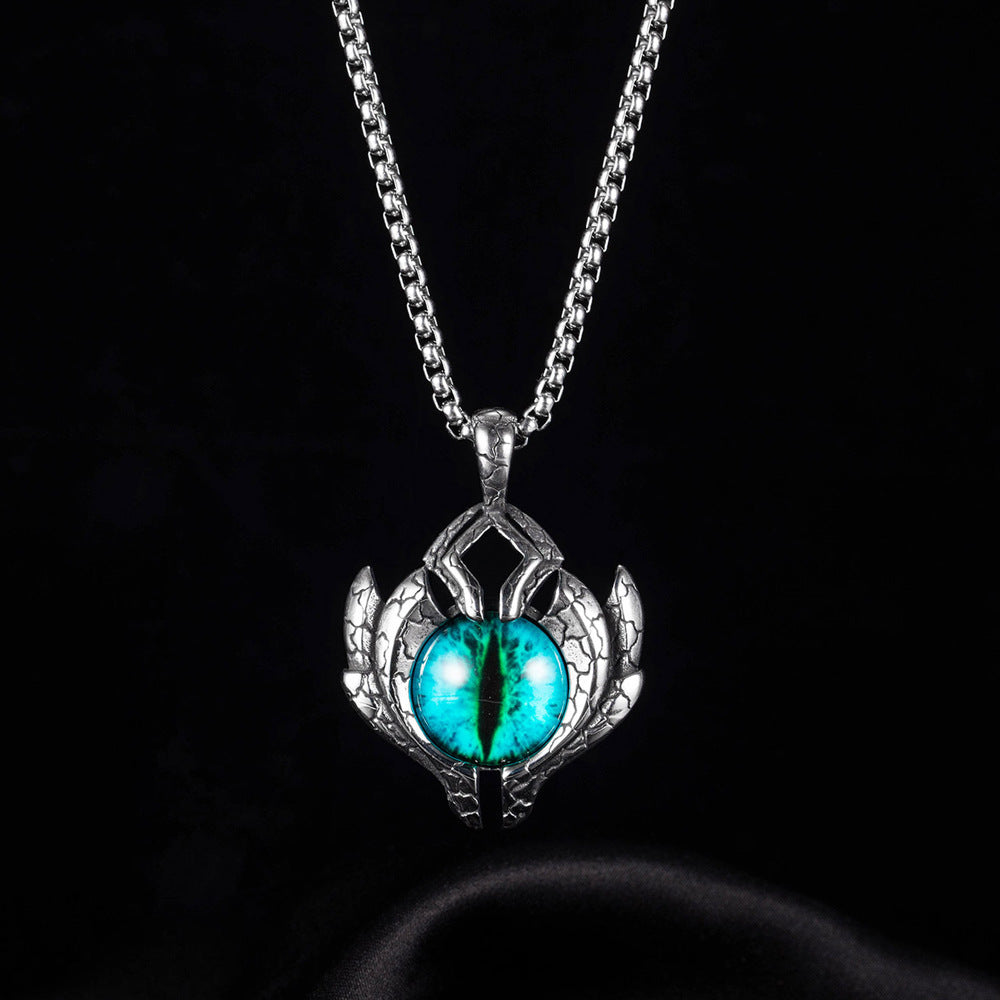 Mode Teufelsaugen Edelstahl Halskette Schmuck für Herren und Damen