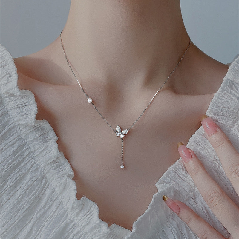 Schmetterling Schlüsselbeinkette für Damen, High-End