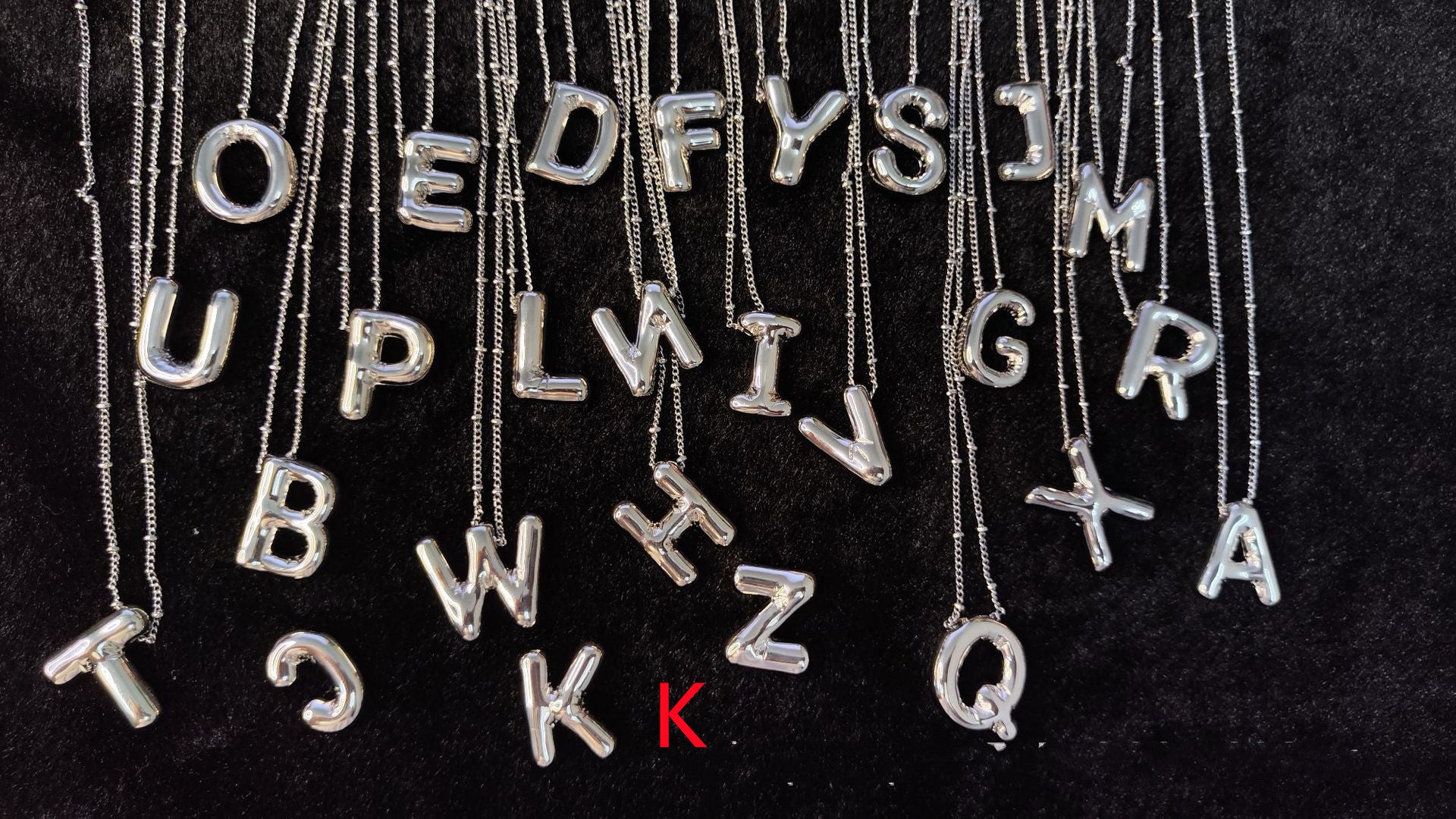 Glossy Letters Copper Pendant Necklace
