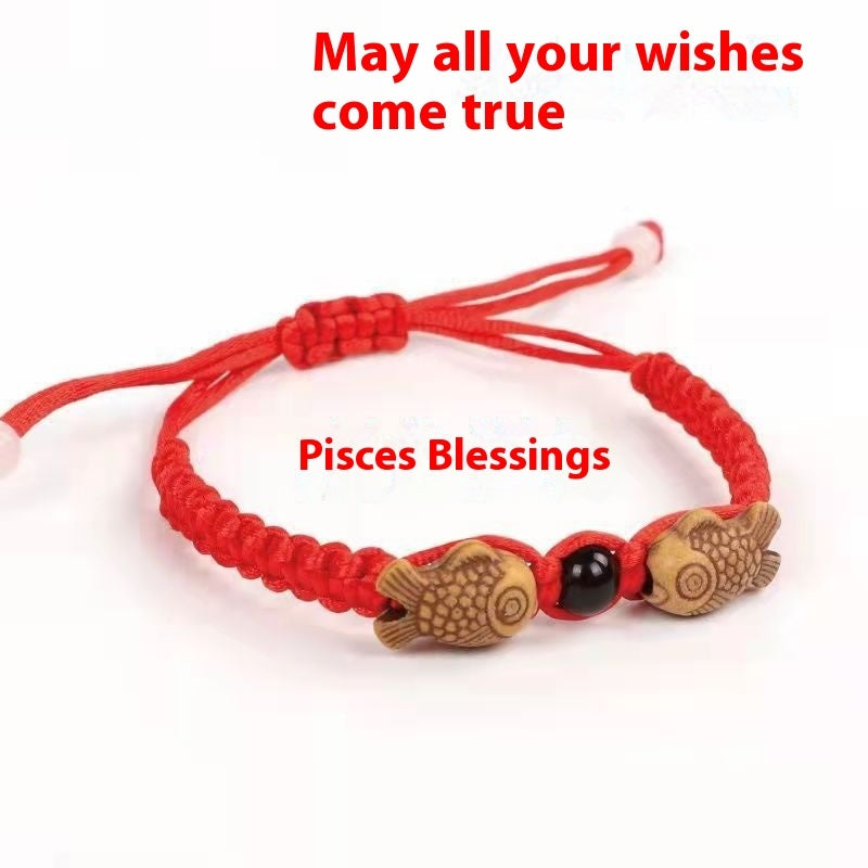 Dorje Knot Red Rope Adjustable Size Hand-woven Red Rope