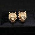 Personalized Domineering Reel Chain Tassel Brooch Fashion Alloy Wolf Head Pin Clothing