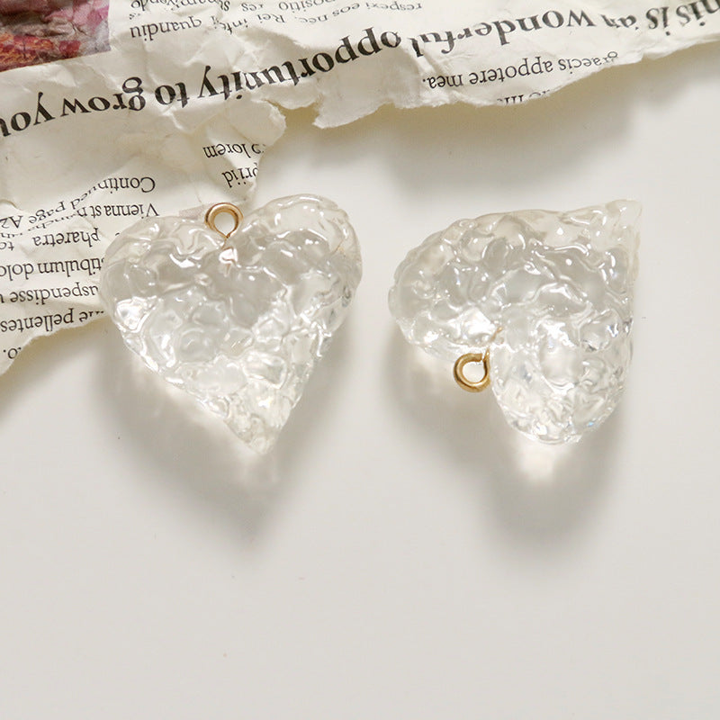 Eis-Textur Mit Hängenden Harz-Accessoires DIY Ohrringe Für Frauen