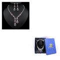 Schmuck Temperament Set Kette Damen Ohrringe Halskette Zweiteilig