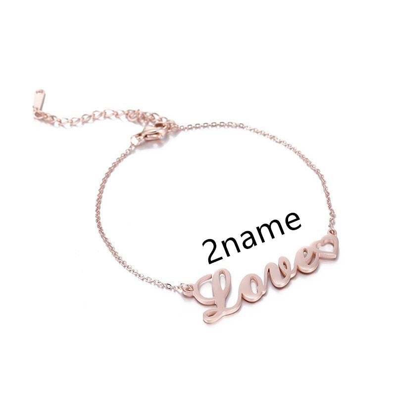 Pulsera personalizada de acero inoxidable con nombre para hacer tú mismo