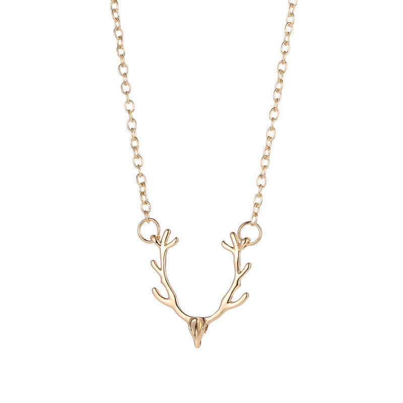 Collar de Alce con Cuernos Pequeños para Navidad