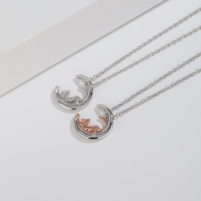 Women's Color Separation Electroplated S925 Sterling Silver Pendant