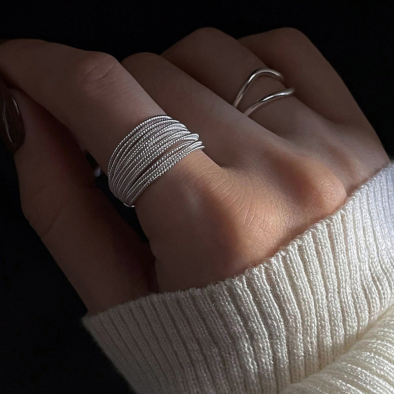 Minimalistischer Wickelring mit mehreren Lagen für Damen