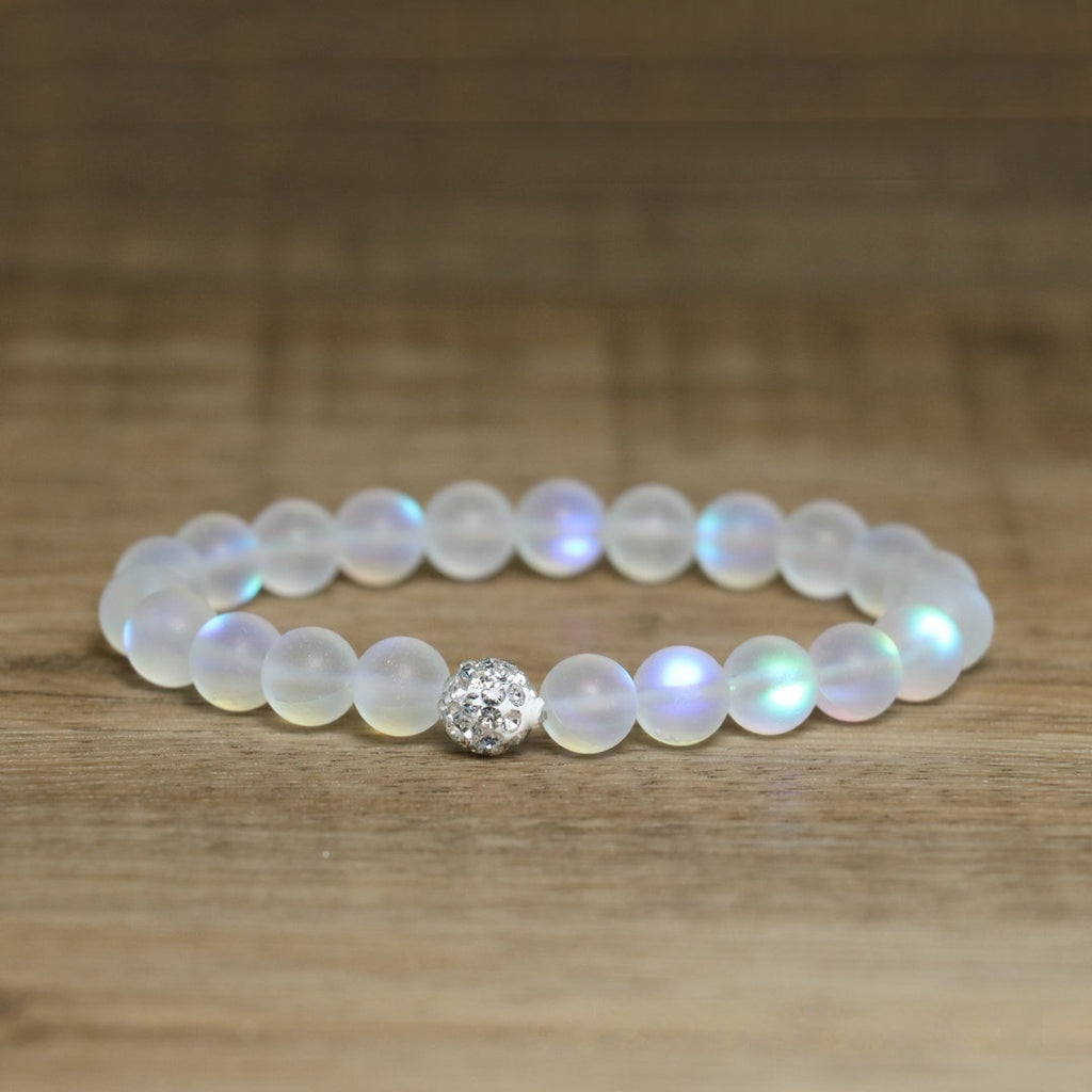 Pulsera de Cuentas de Piedra Natural de Colores Moonlight