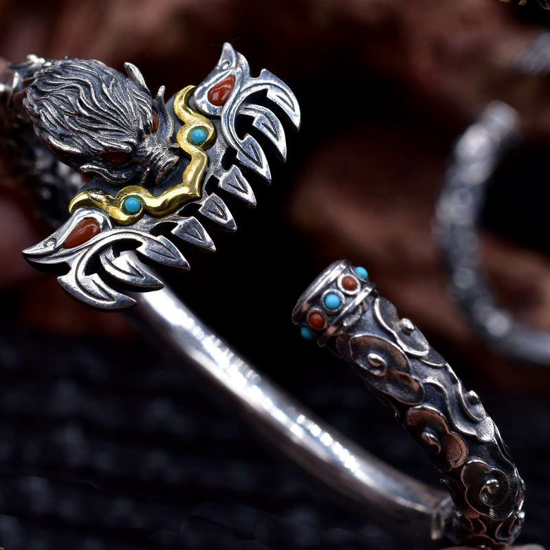 Nine-tooth Rake Bracelet Men's Domineering Handmade