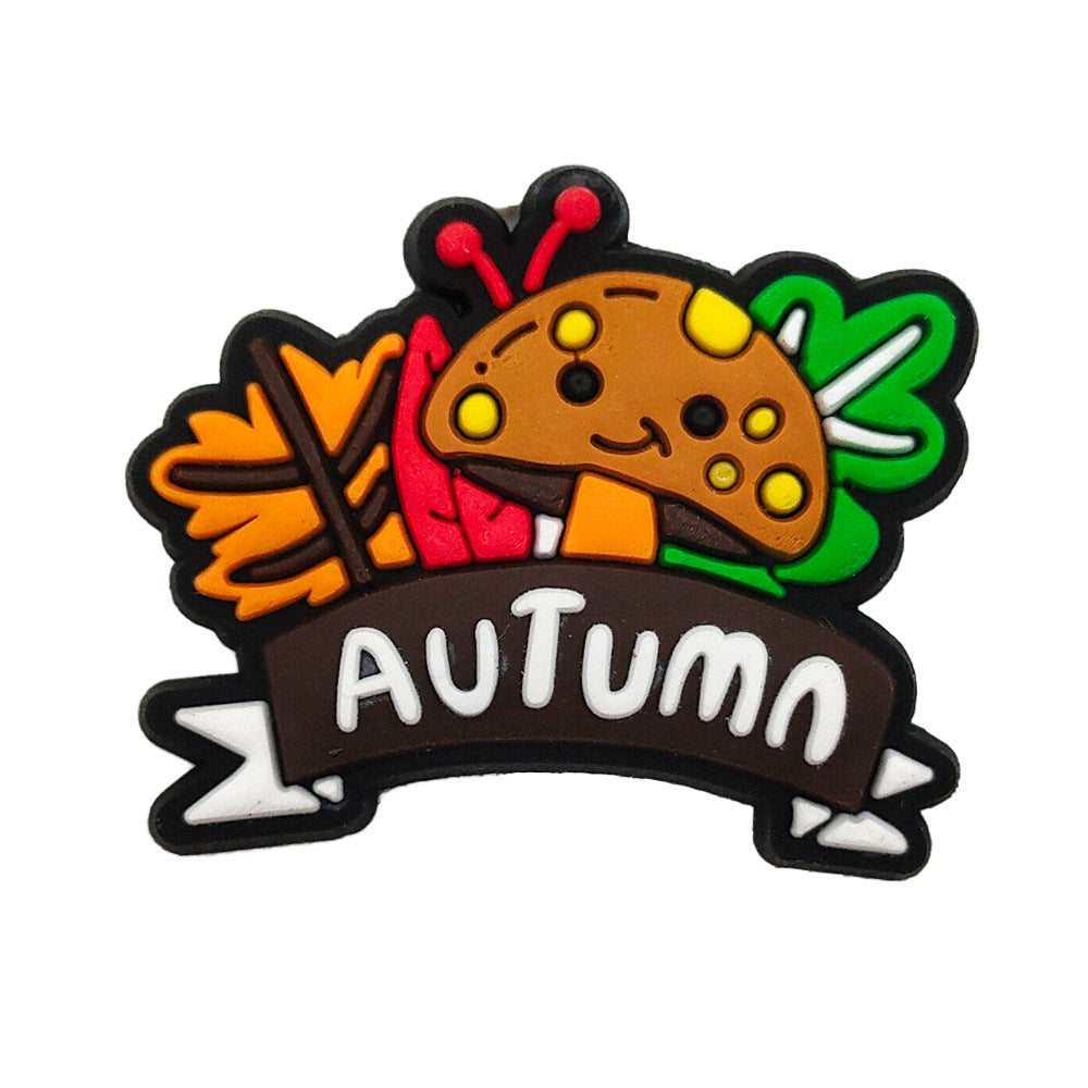 Thanksgiving-Serie Cartoon-Lochschuhe-Schnalle