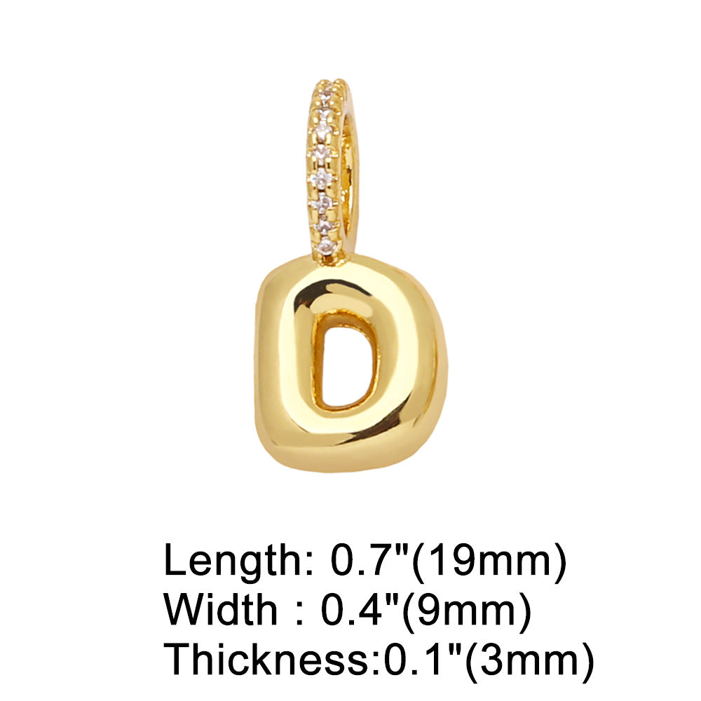 26 Letters Pendant Bracelet Women Gold Plated