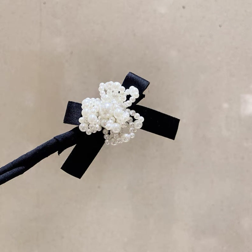 Conjunto de pelo de cristal con perlas y flores de Xiaoxiangfeng