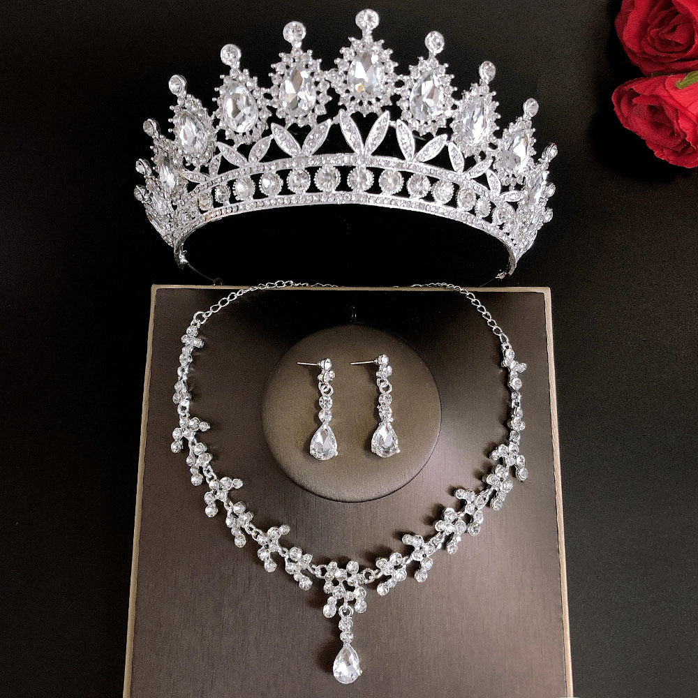 Brautkronen-Dreiteiler-Set