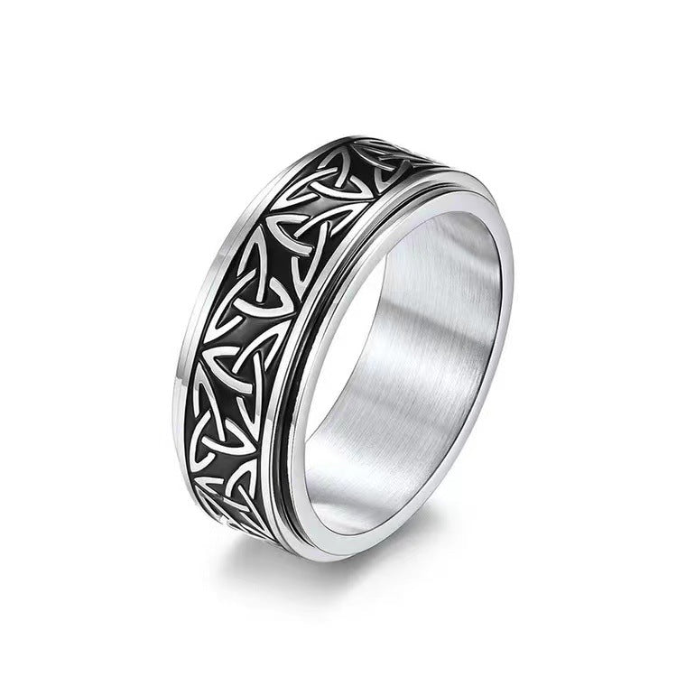 Anillo de acero de titanio de moda para hombres