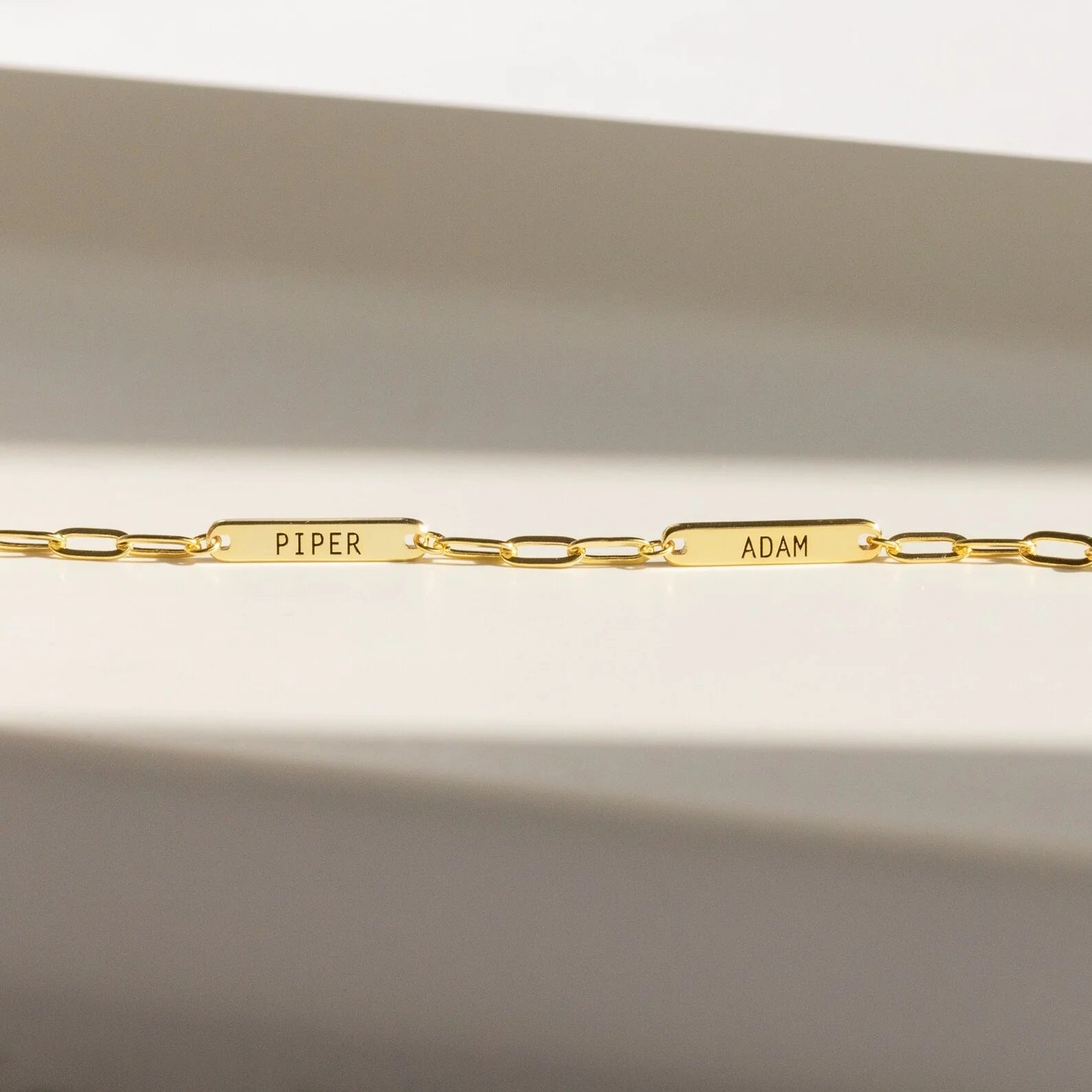 Personalized Tag Name Stainless Steel Rectangular Necklace