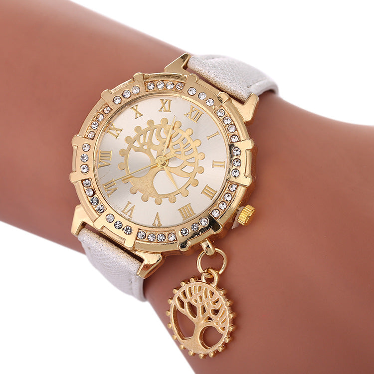 Relojes de pulsera de moda con patrón del Árbol de la Vida para mujer