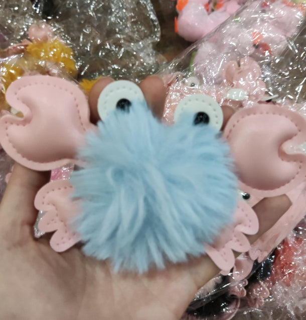 Llavero con colgante de cangrejo lindo de dibujos animados
