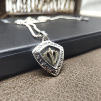 Halskette Herren- und Damenmode cooler koreanischer Stil Sterling Silber 925 Dreizack-Anhänger